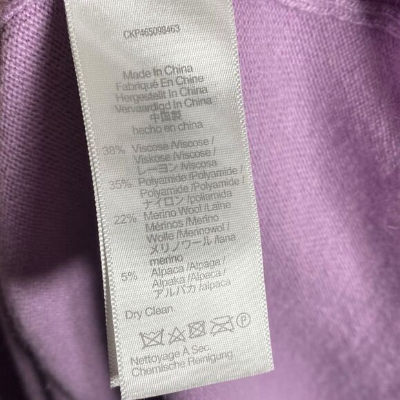 Madewell Sweater Womens M Purple Merino Wool Alpaca Blend Lightweight Minimalist - Picture 10 of 11